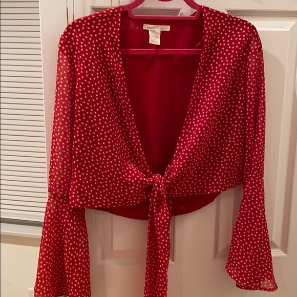Urban Outfitters red star blouse - Picture 2 of 3